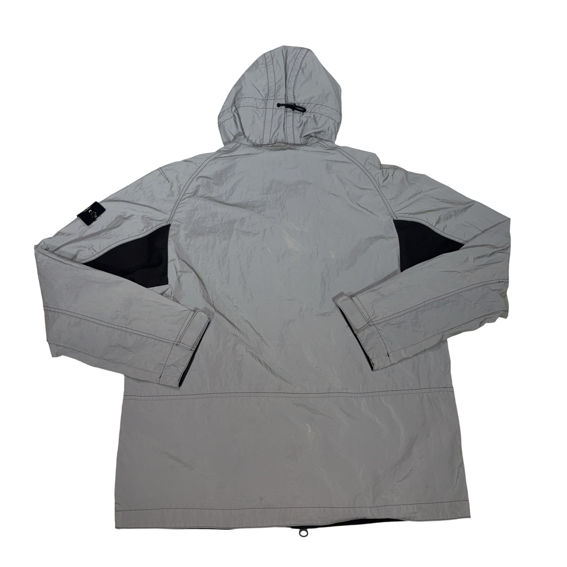Stone Island Garment Dyed Plated Reflective With Mussola Gommata Grey Jacket