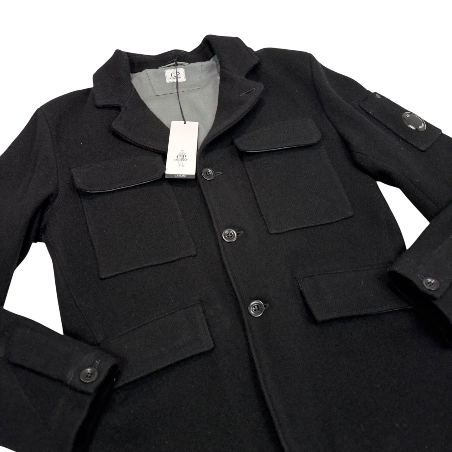 CP Company Black c.p. Duffle Button Up Single Goggle Jacket