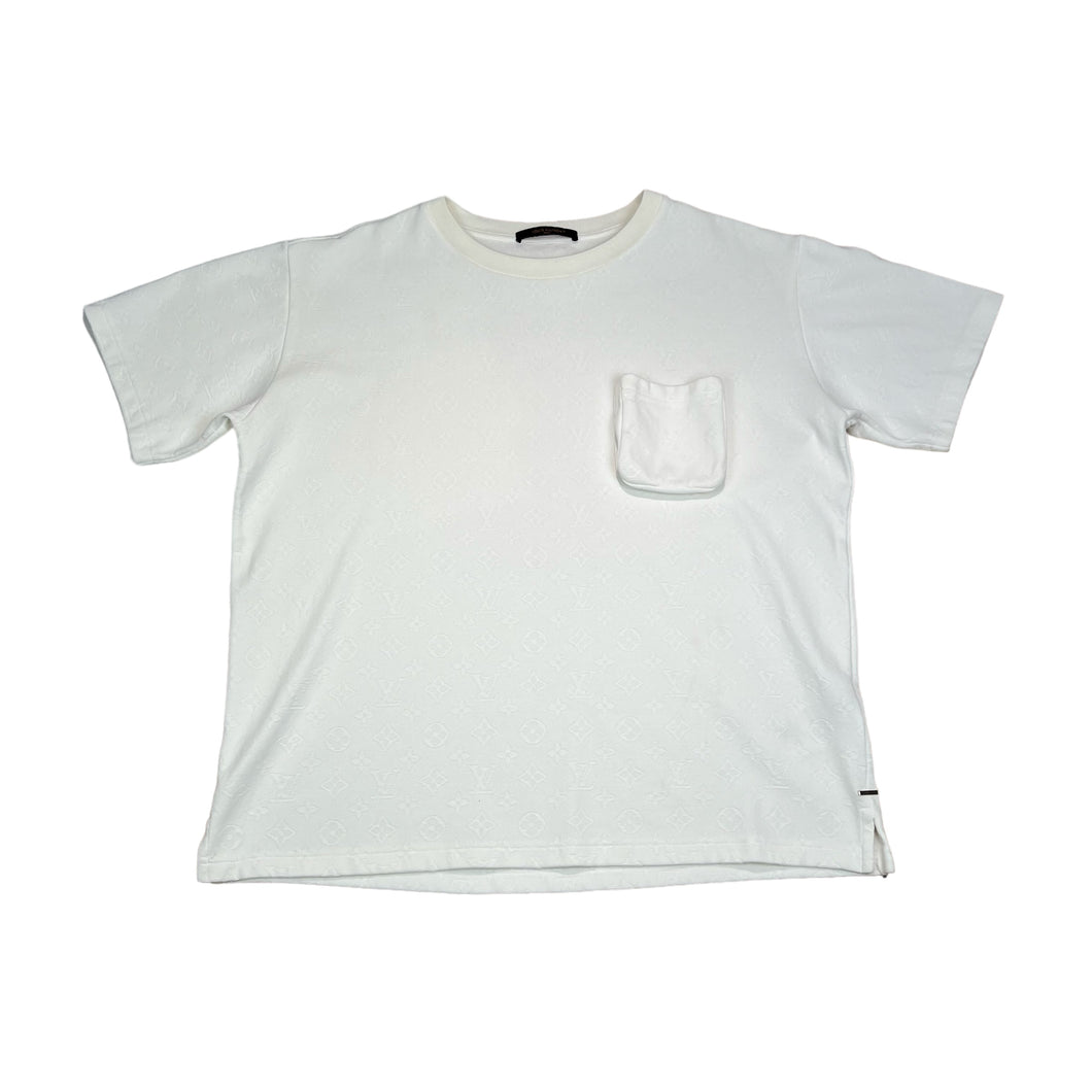 Louis Vuitton White Signature 3D Monogram Pocket TShirt