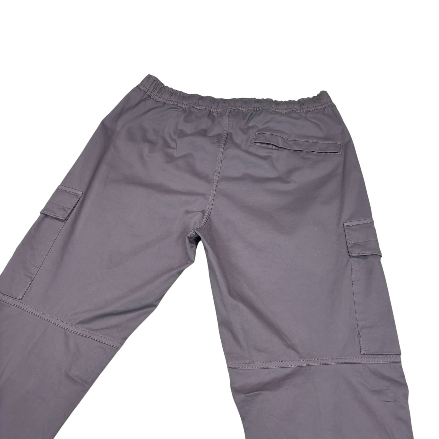 Stone Island Light Blue Compass-Latch Brushed Cotton Cargo Trousers