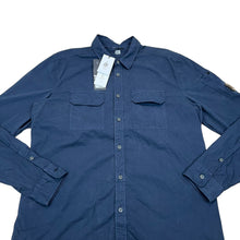 Load image into Gallery viewer, CP Company Navy Blue Gabardine Classic-Goggle Button Up Overshirt
