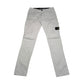 Stone Island White Compass-Patch Brushed Cotton Cargo Trousers