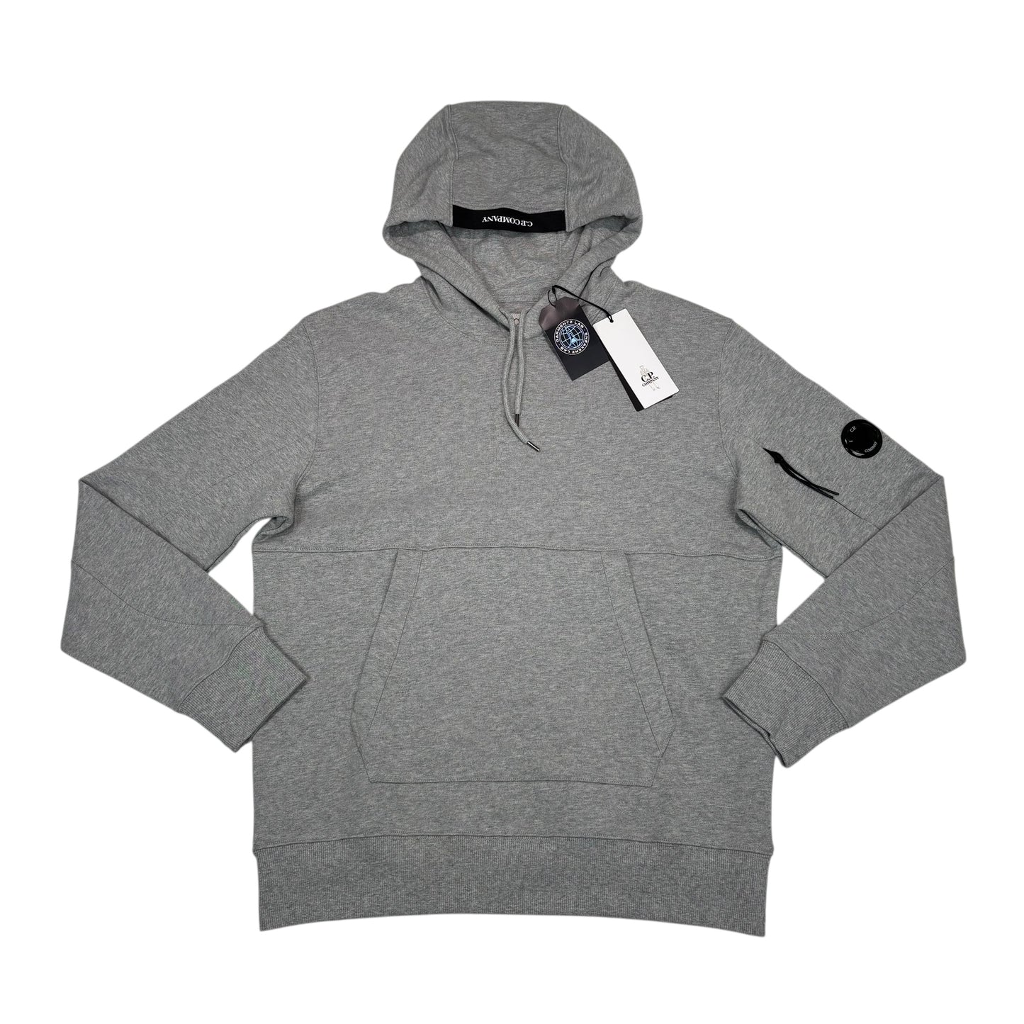 CP Company Grey Single Goggle Diagonal Fleece Hoodie