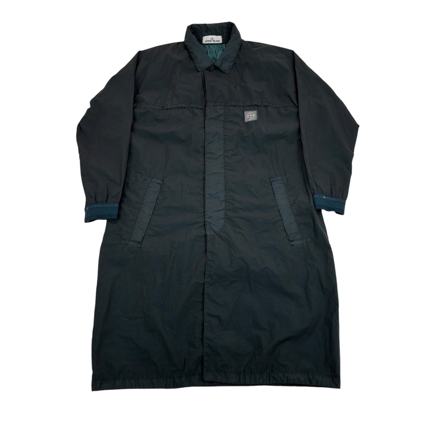 Stone Island Black Patch Logo LongLine Lamy Velour Jacket