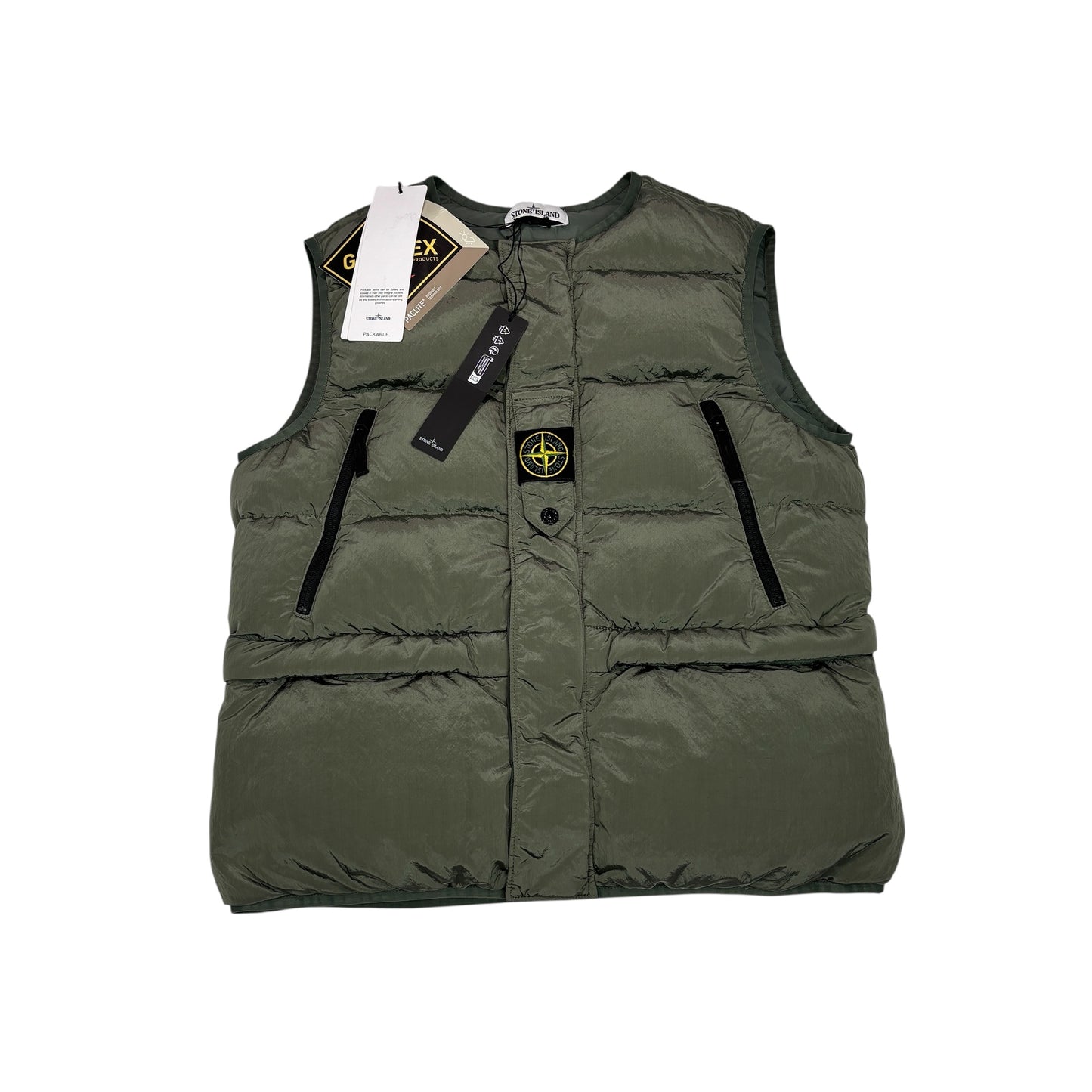 Stone island Black Ripstop Gore-Tex with Paclite Product Technology with Removable Down Gilet Jacket