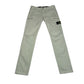 Stone Island White Zip-Pocket Brushed Cotton Cargo Trousers