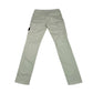 Stone Island White Zip-Pocket Brushed Cotton Cargo Trousers