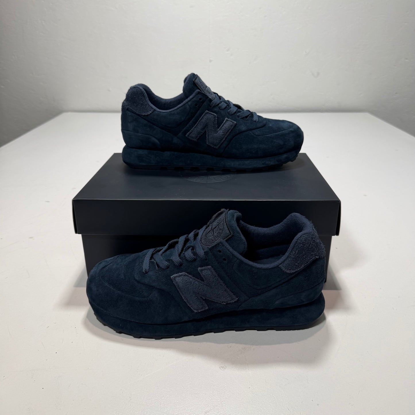 Stone island x New Balance navy Ghost 574 Trainers