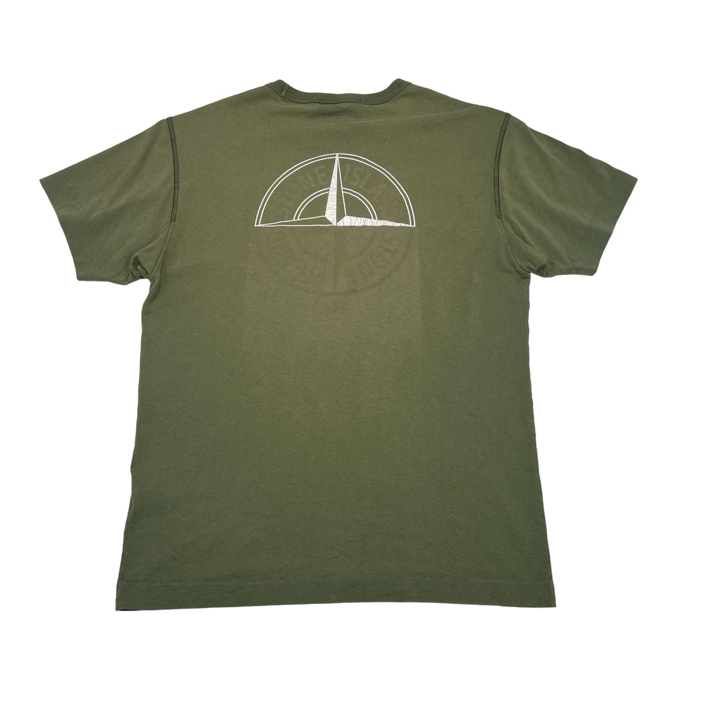 Stone Island Green Graphic Logo-Print TShirt