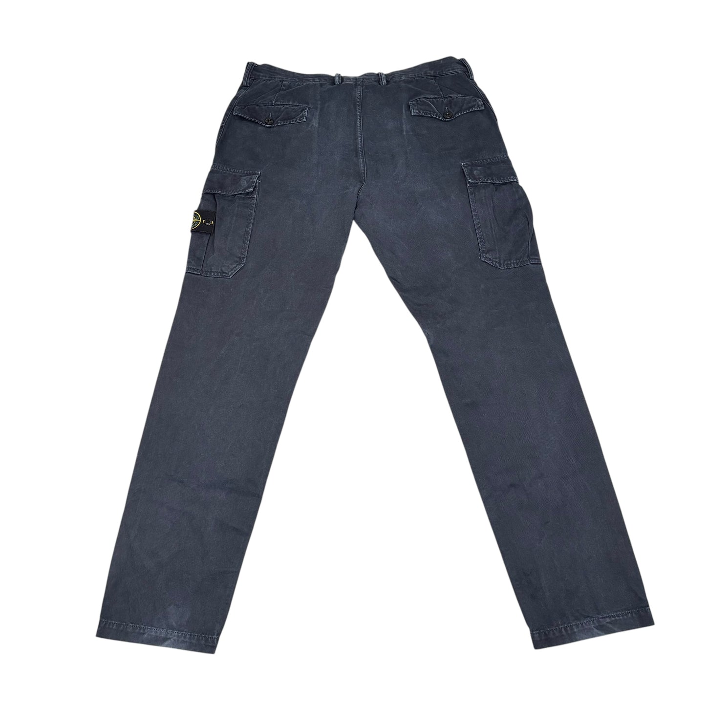 Stone Island Navy Blue Compass Patch Cargo Trousers