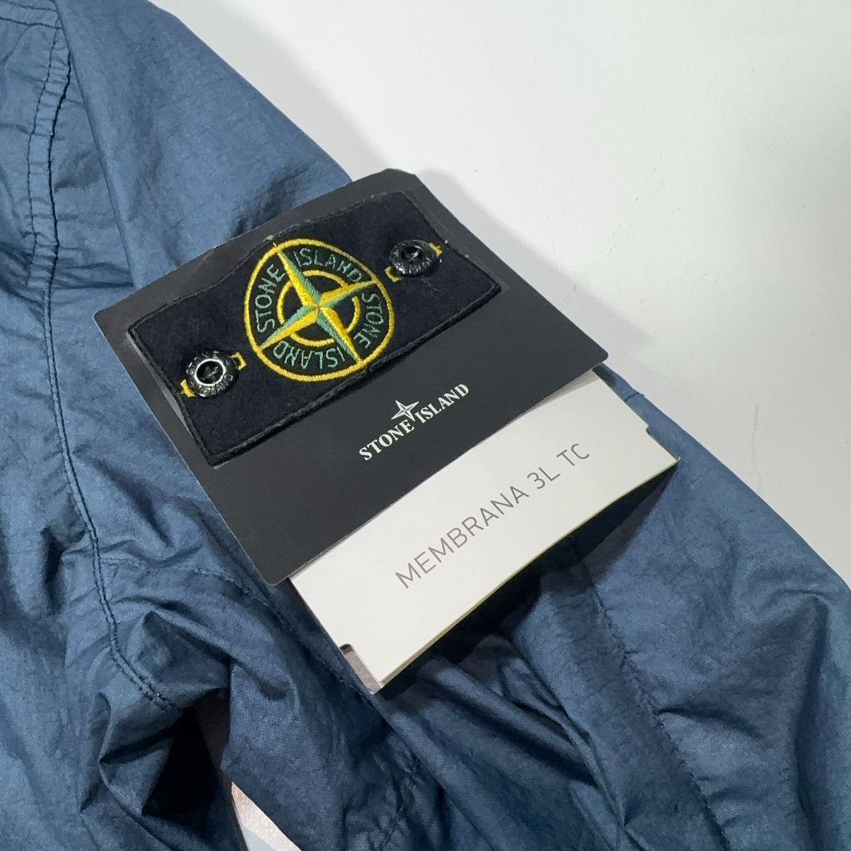 Stone Island Membrana 3L TC Hooded Shell Jacket – Blue