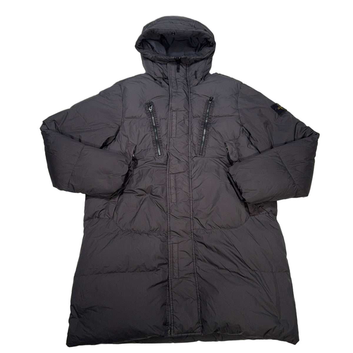 Stone Island Garment Dyed Crinkle Reps NY Down Black Coat