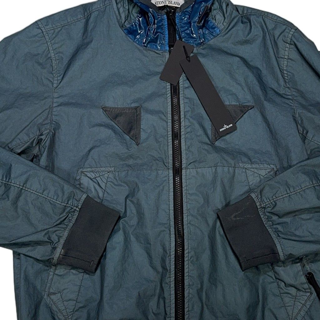 Stone Island Membrana 3L TC Hooded Jacket – Blue