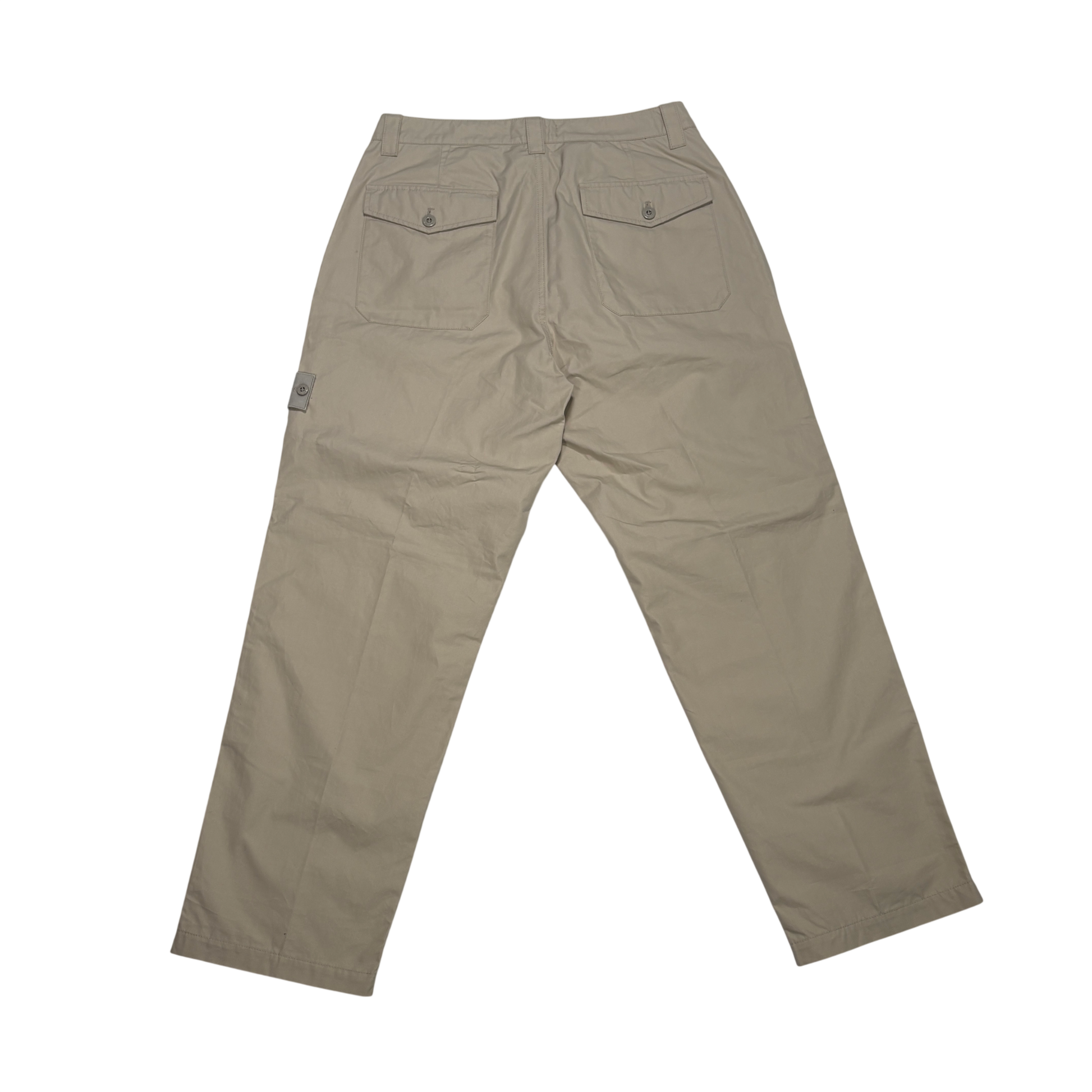 Stone Island Beige Compass Patch Ghost Piece Cargo Trousers