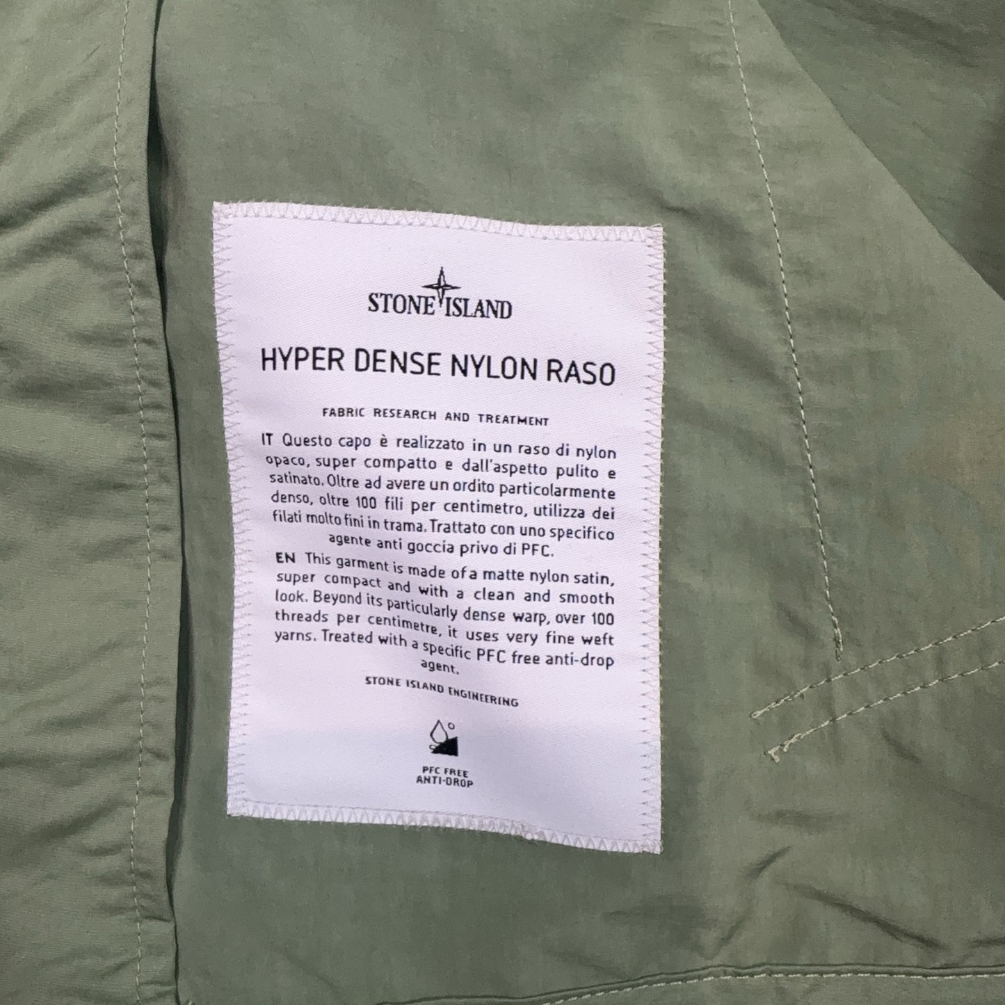 Stone Island Hyper Dense Nylon raso Green Jacket