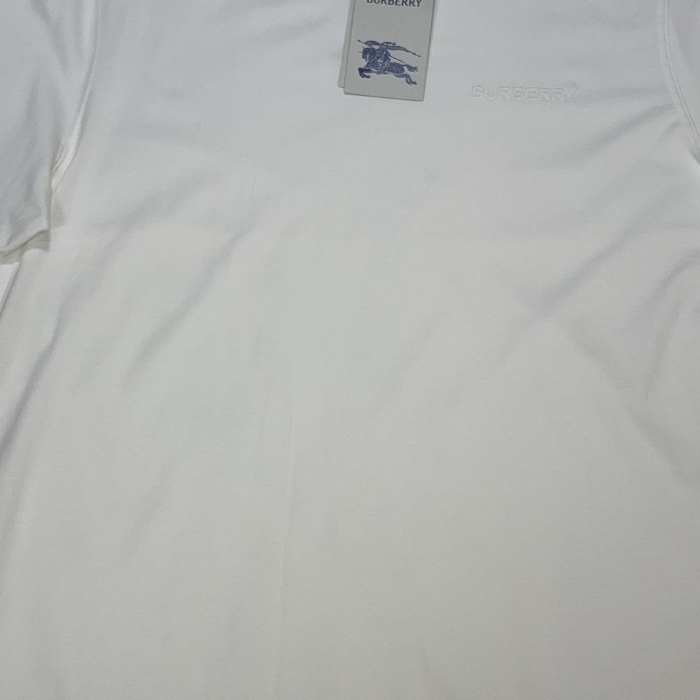 Burberry Embroidered Logo White T-shirt