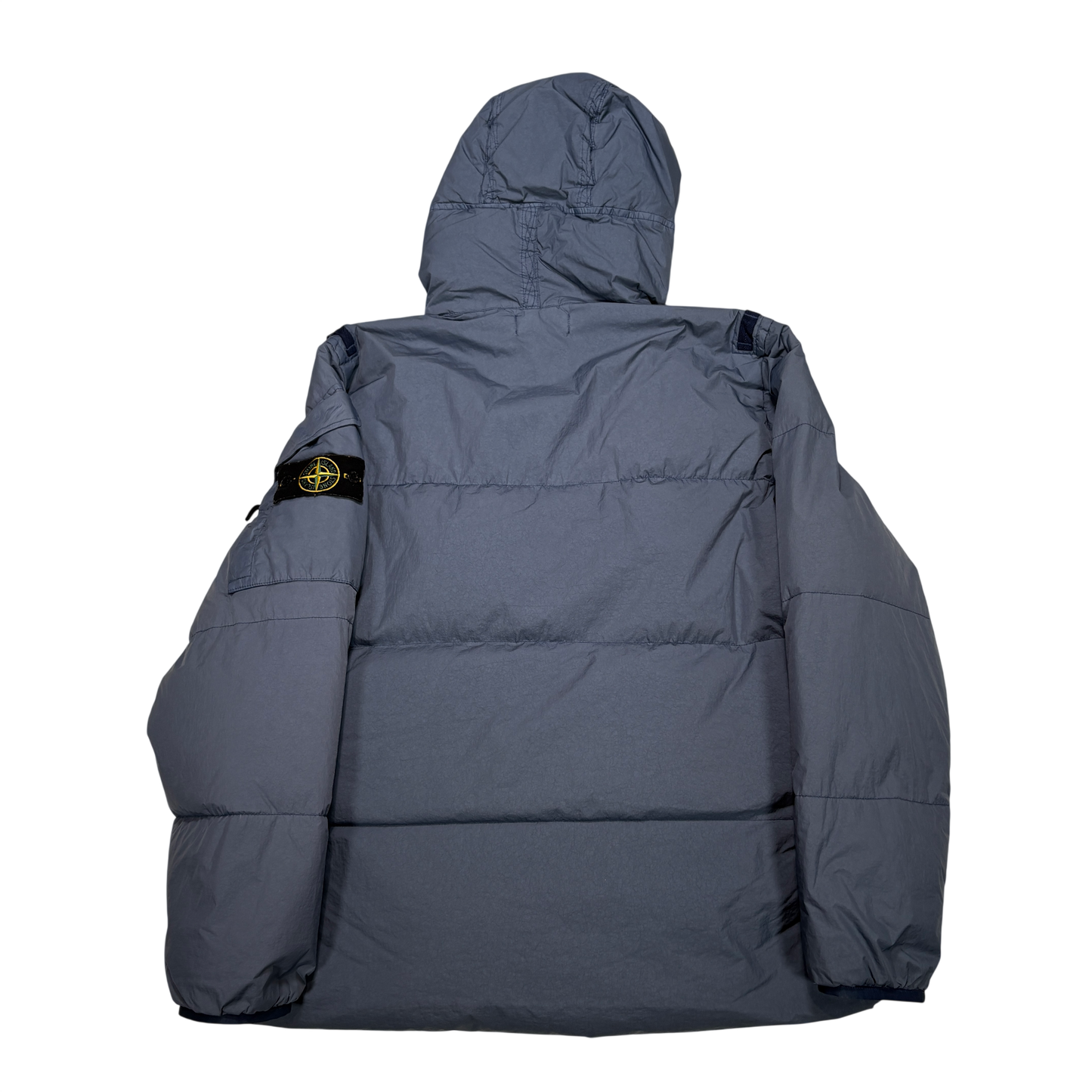 Stone Island Blue Garment Dyed Crinkle Reps R-NY Down Jacket