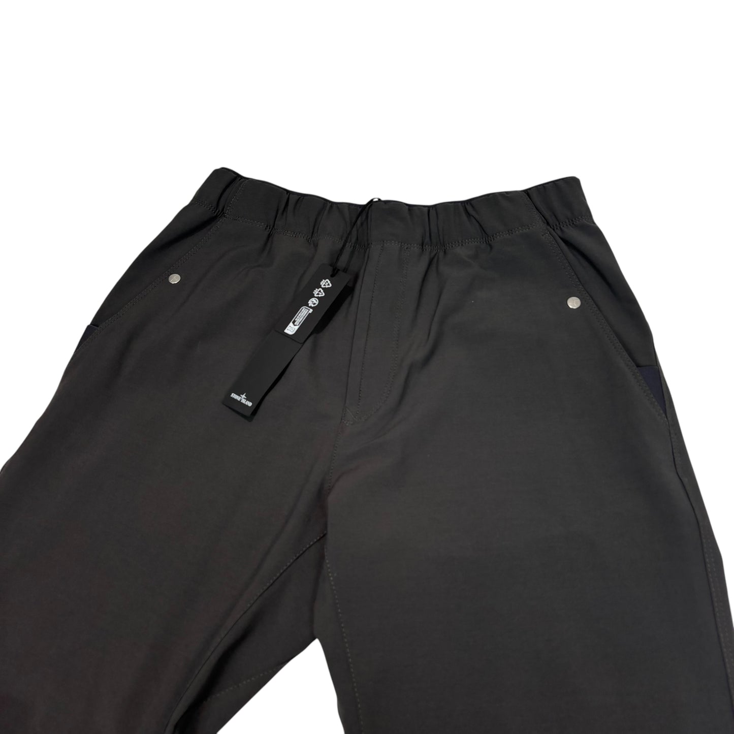 Stone Island Slate Grey Marina Stretch Nylon Cotton Technology Joggers