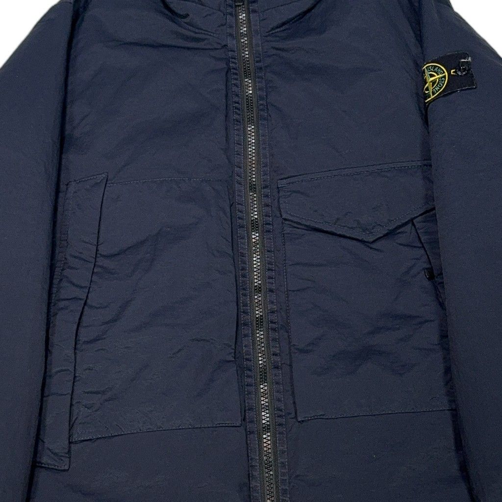Stone Island Opaque Nylon Twill Down TC Hooded Padded Jacket – Navy