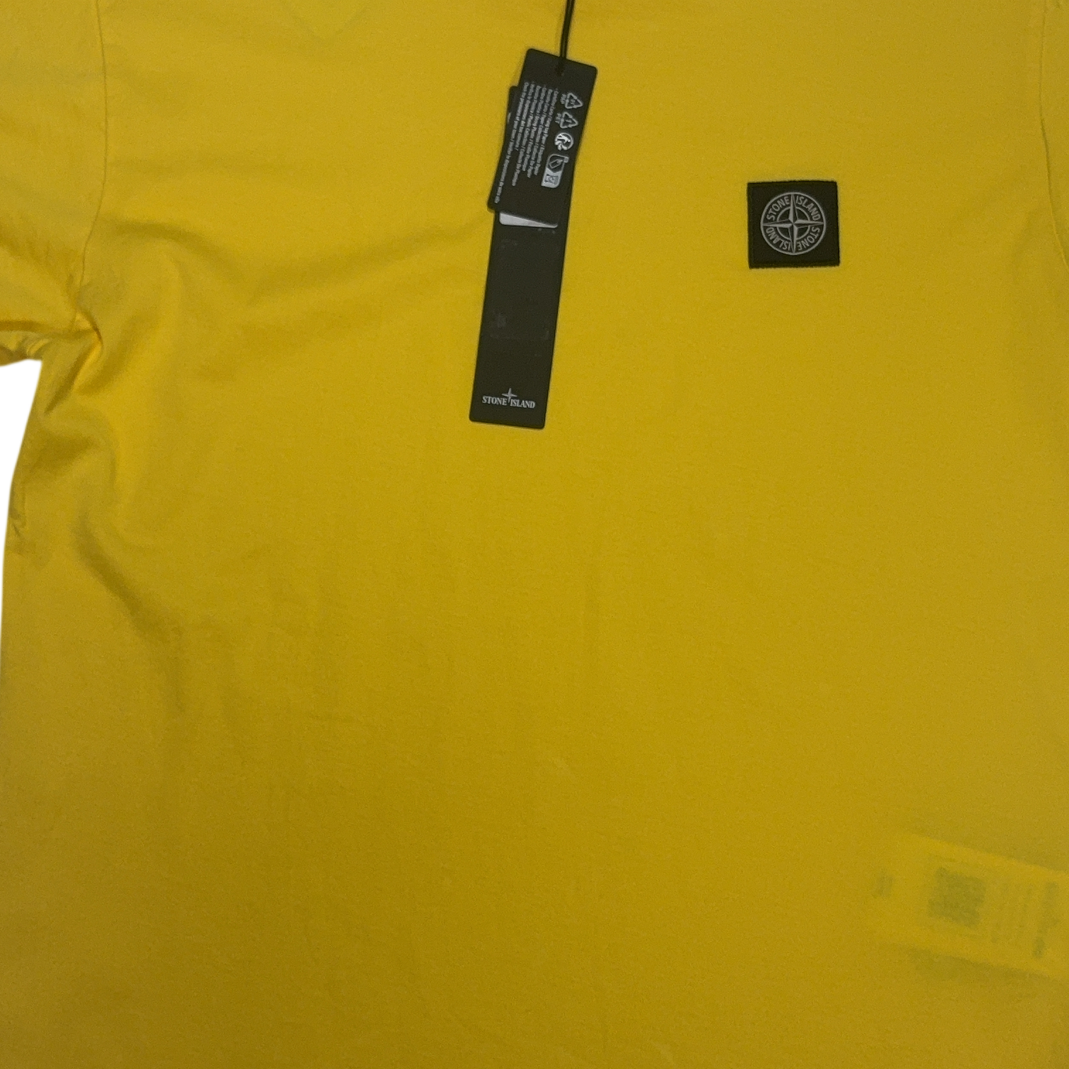 Stone Island Logo Patch Yellow T-shirt