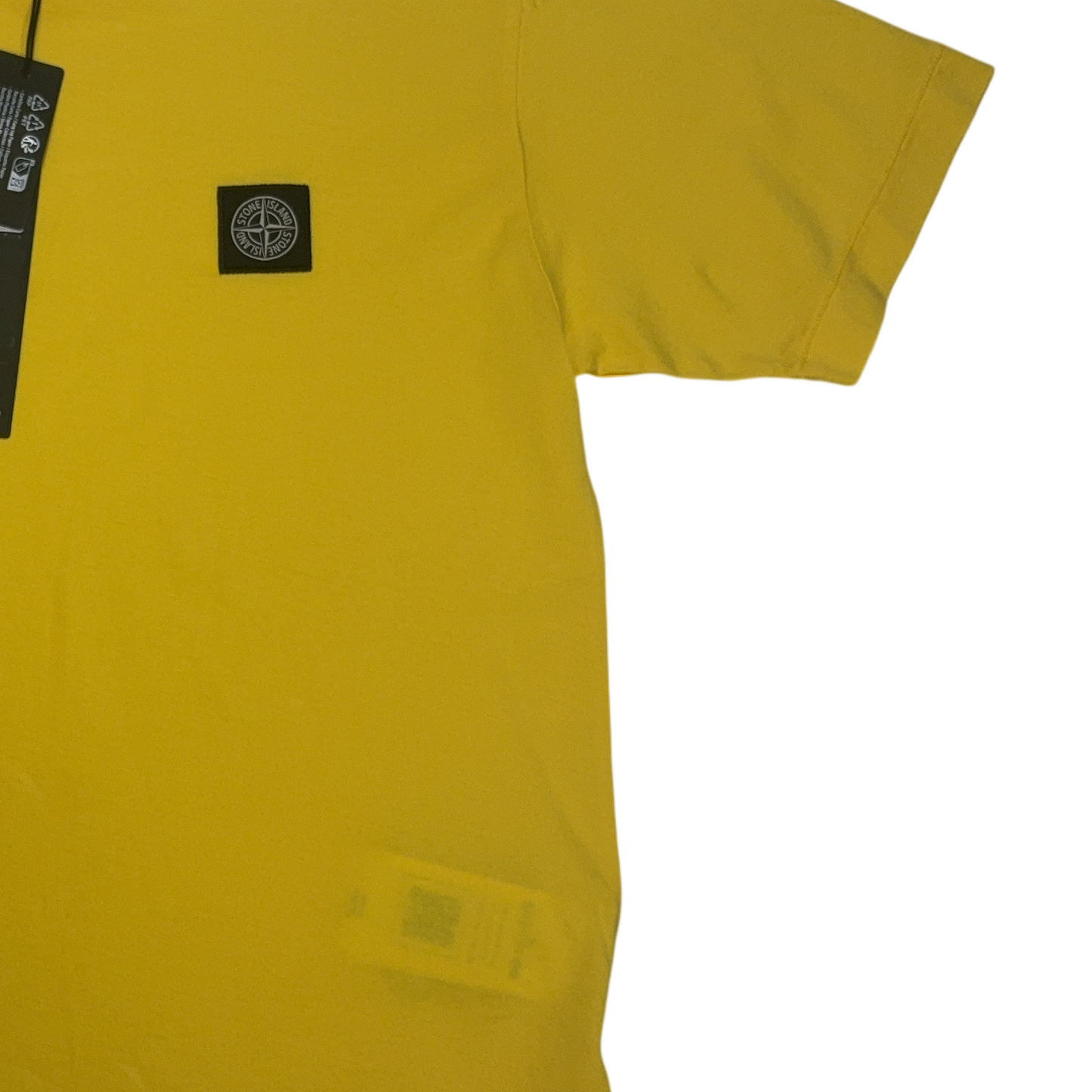 Stone Island Logo Patch Yellow T-shirt