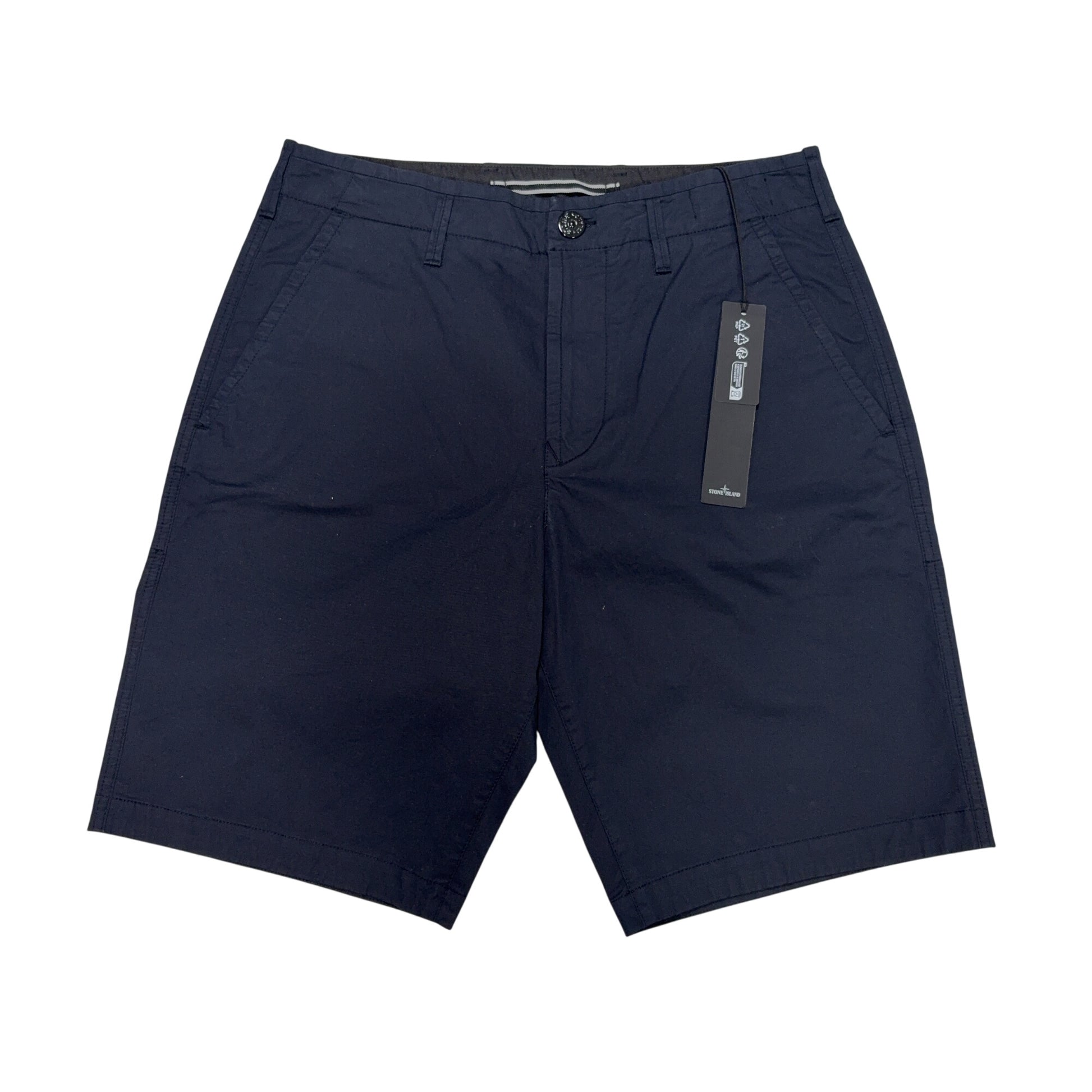Stone Island Patch Logo Cargo Navy Shorts