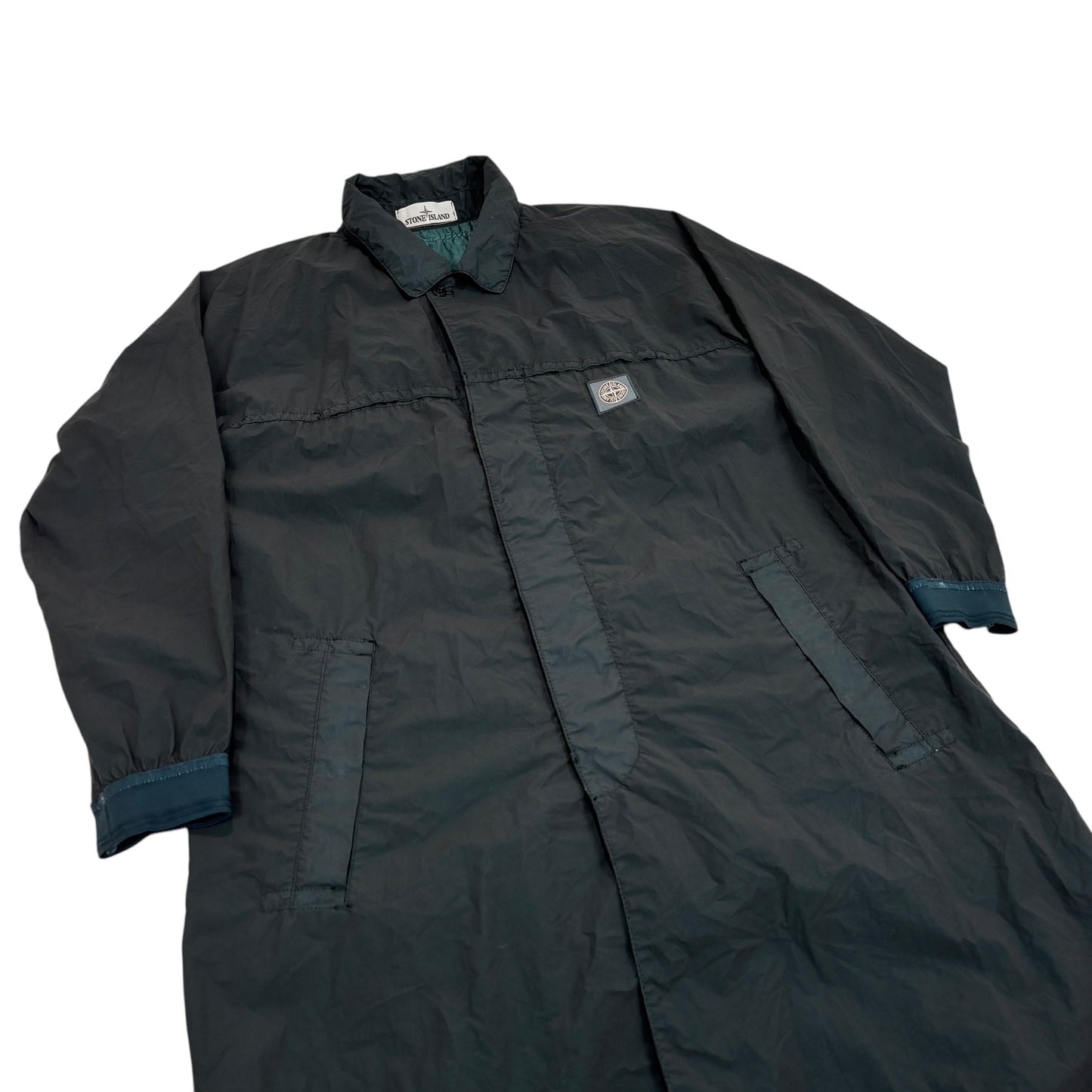 Stone Island Black Patch Logo LongLine Lamy Velour Jacket