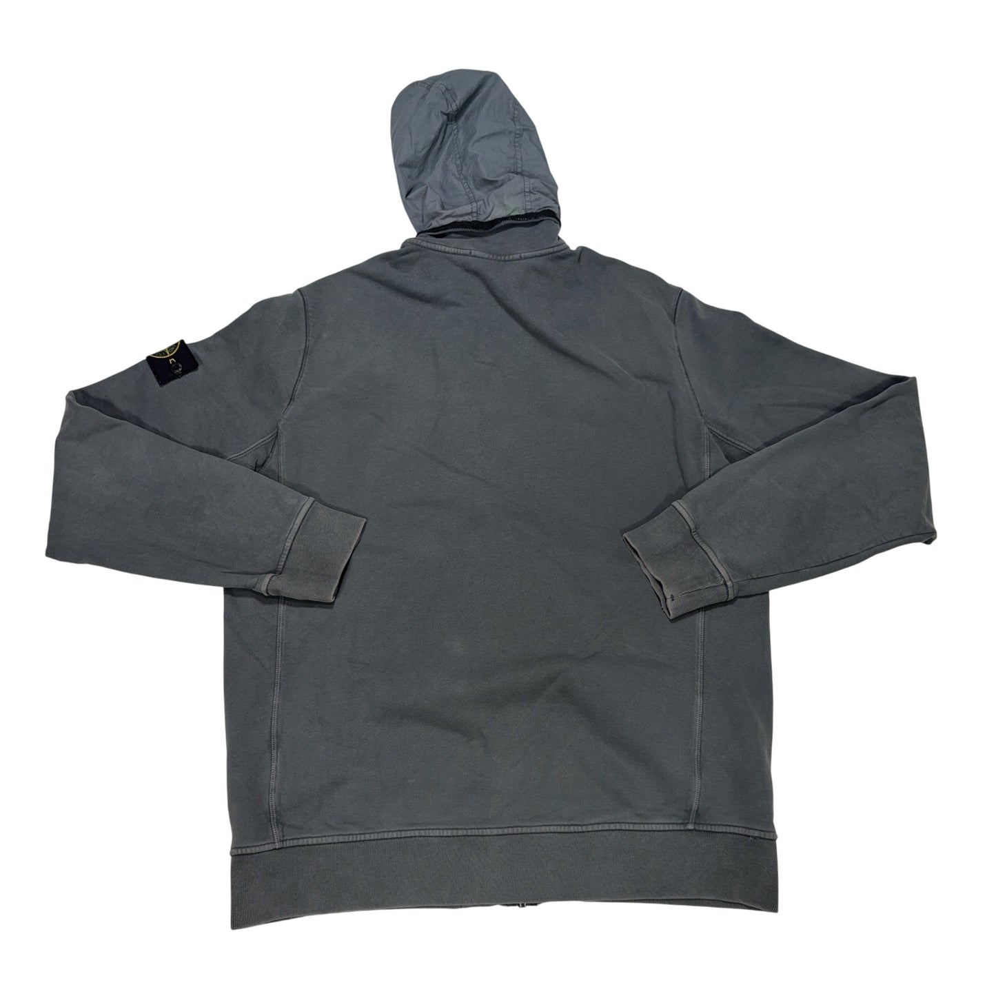 Stone Island With Tuck Away Hood Grey Hoodie