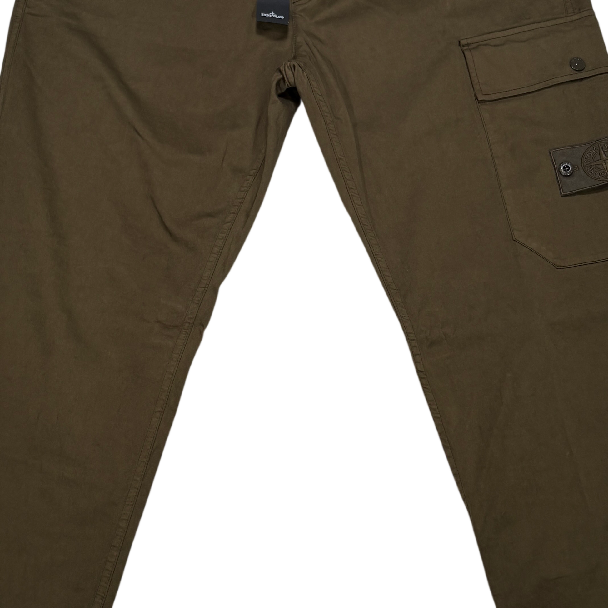 Stone Island Brown Ghost Green Trousers