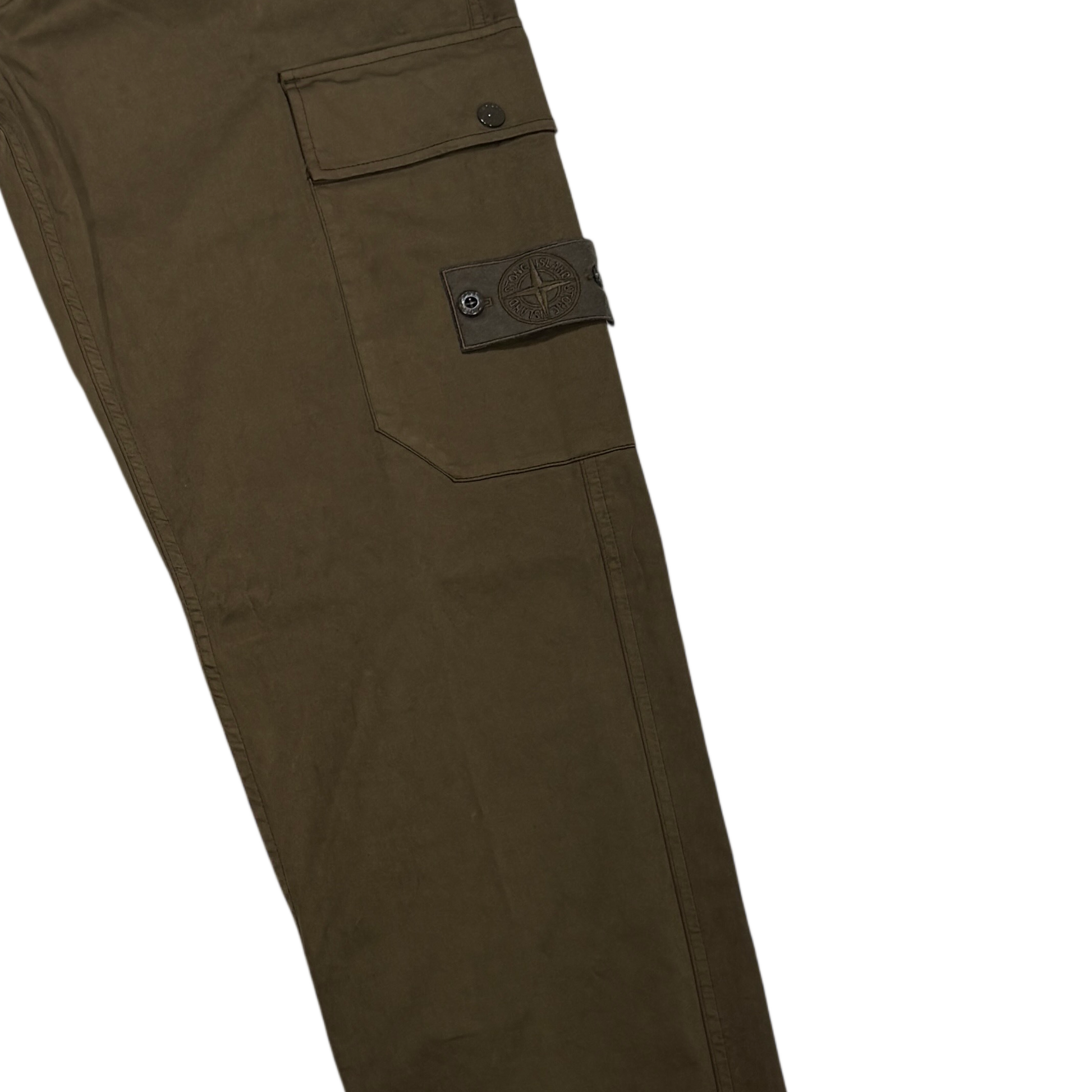 Stone Island Brown Ghost Green Trousers