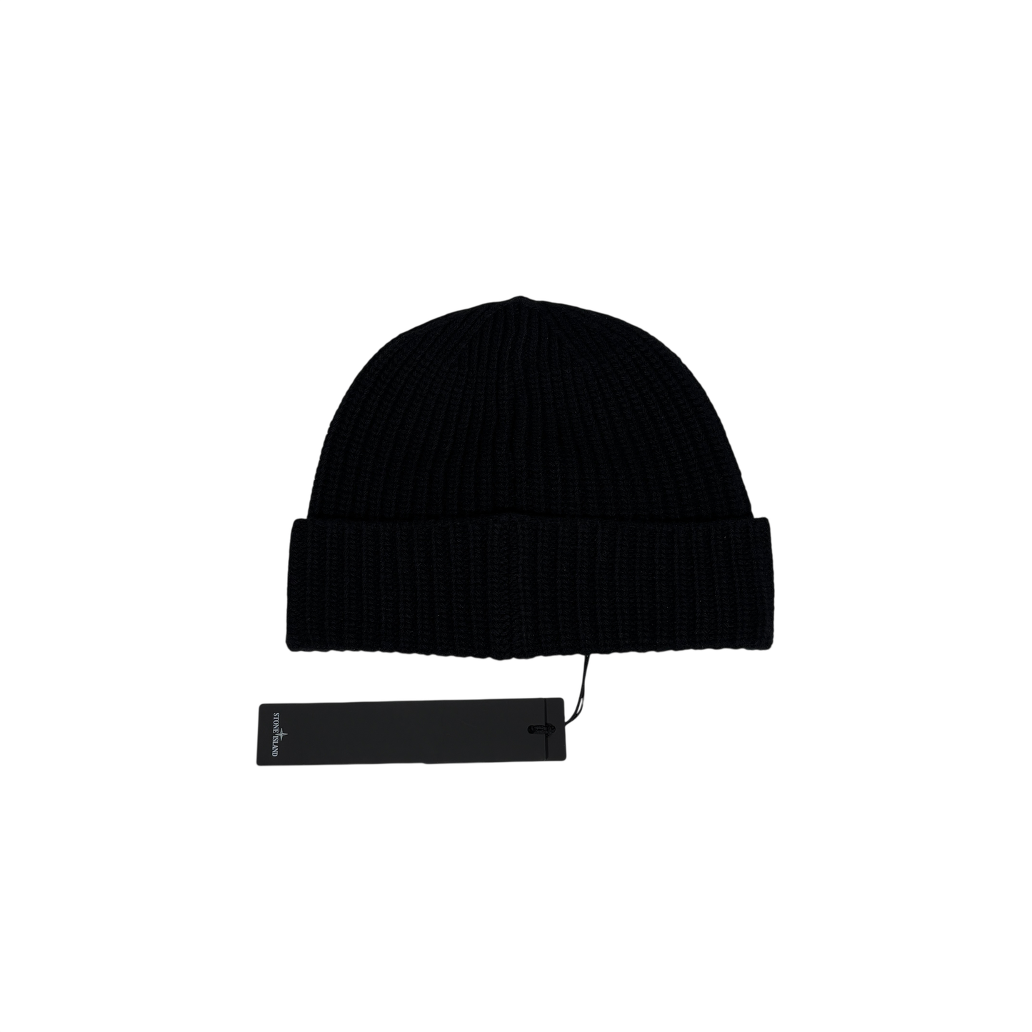 Stone Island Black Patch Logo Beanie