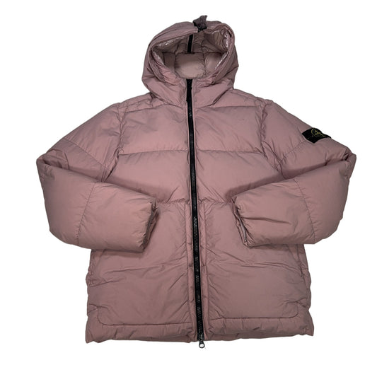 Stone Island Naslan Light Watro Down TC Hooded Puffer Jacket – Pink