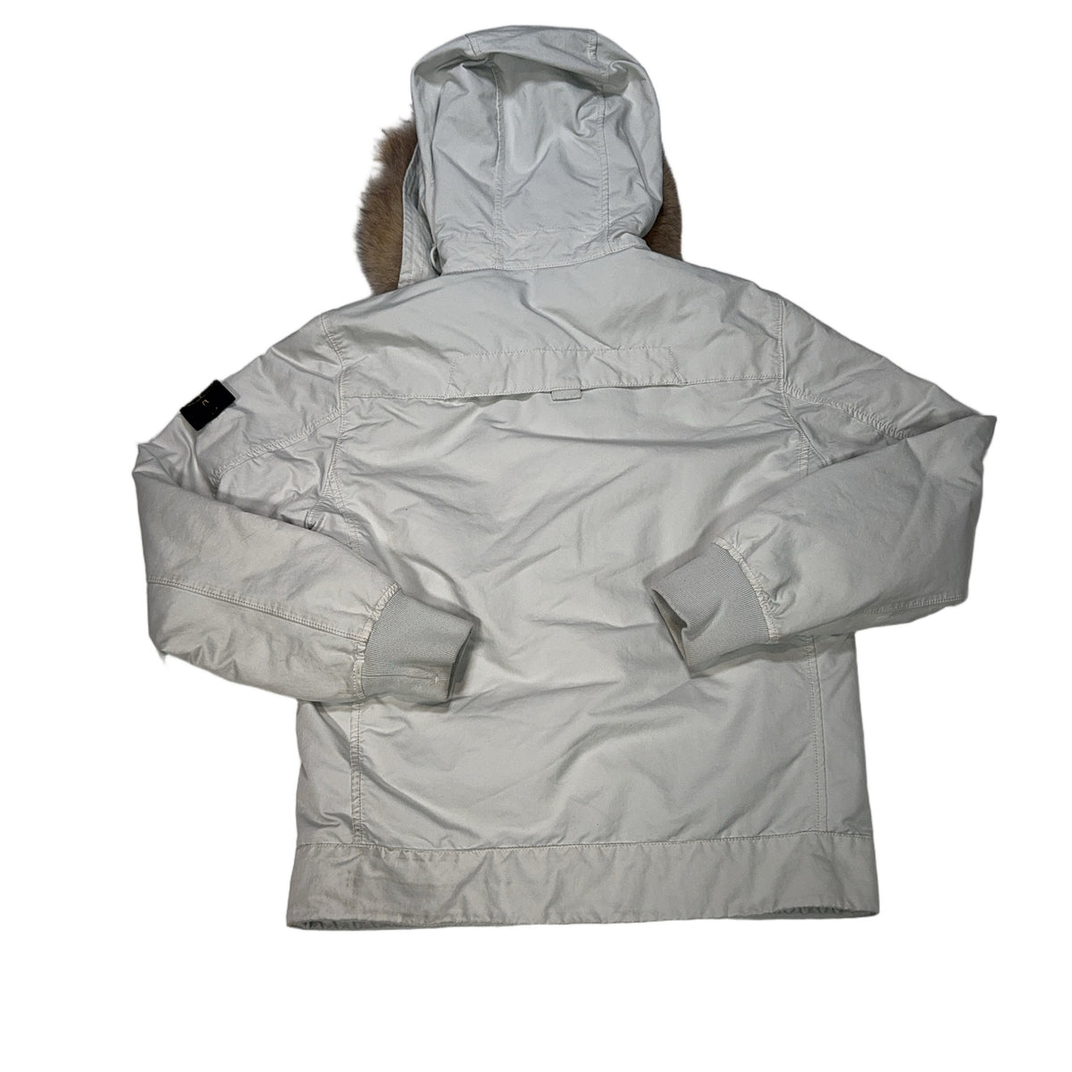 Stone Island Fur-Trim With Fur Lining Hooded Parka – Grey