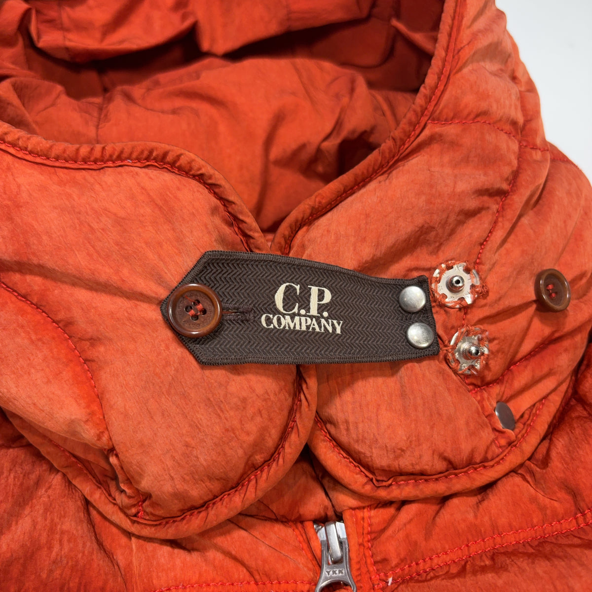 Cp Company Double Goggle Orange Coat