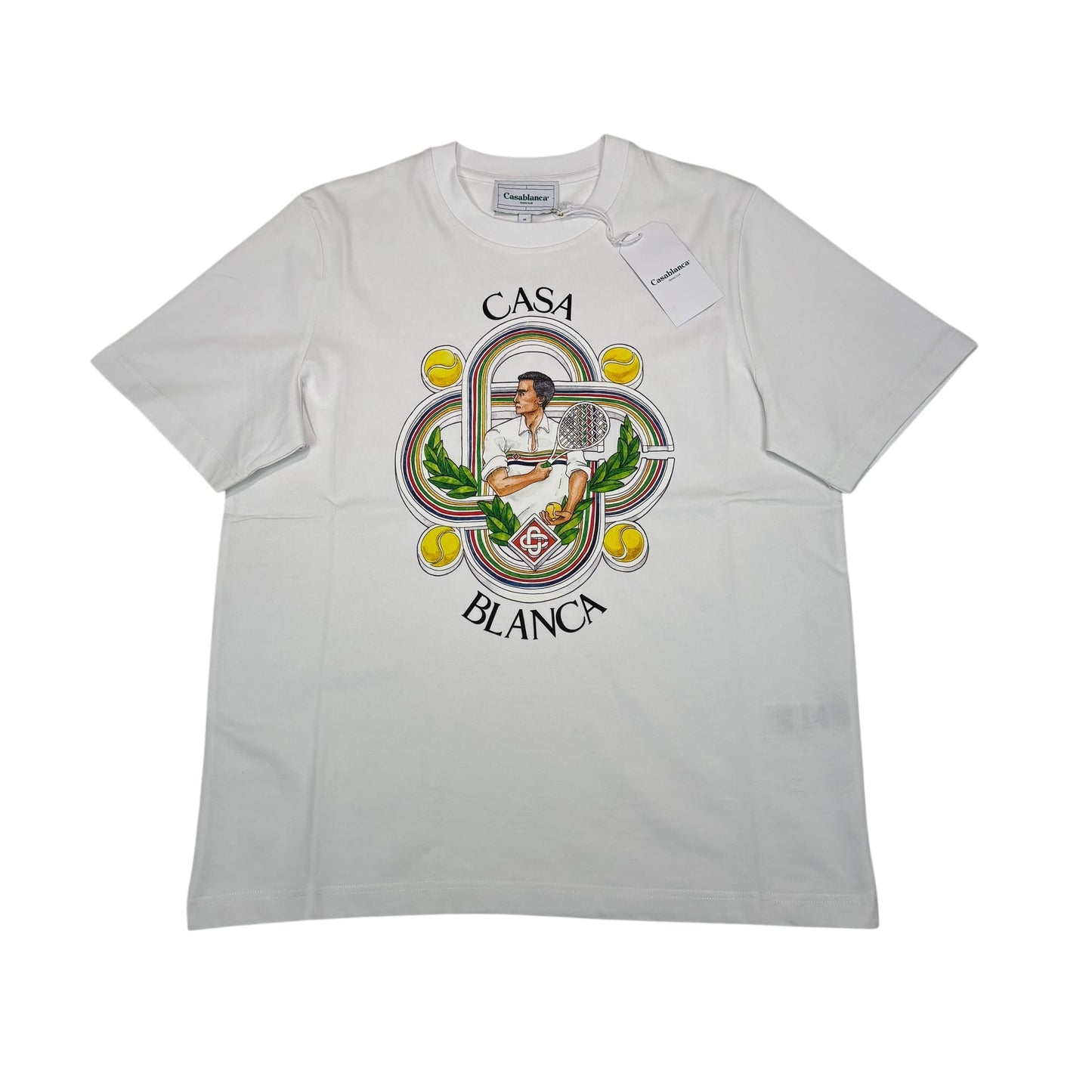 Casa Blanca White Le Joueur Design Printed Tshirt