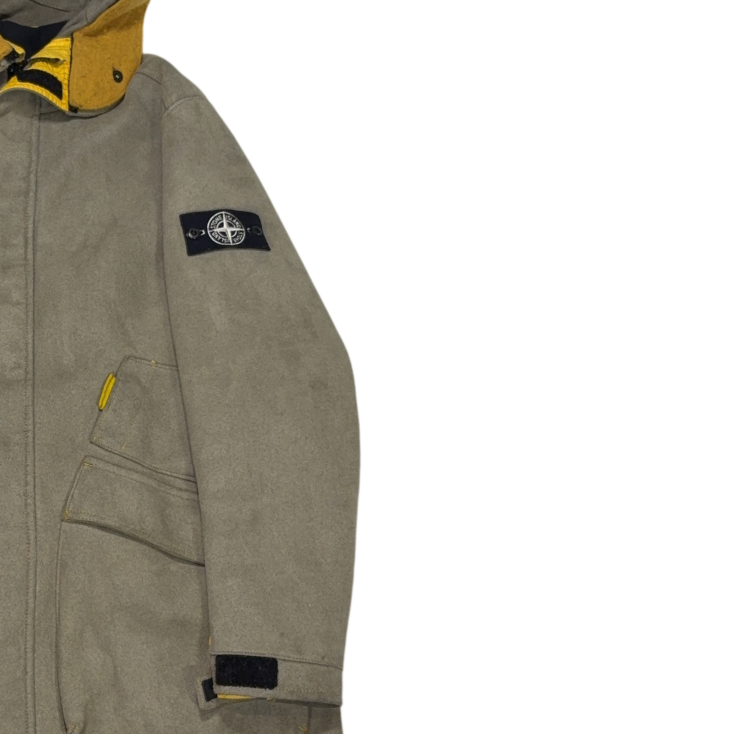Stone Island Man Made Suede Grey Coats