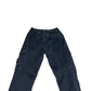 Stone Island Navy Blue Brushed Cotton Cargo Trousers