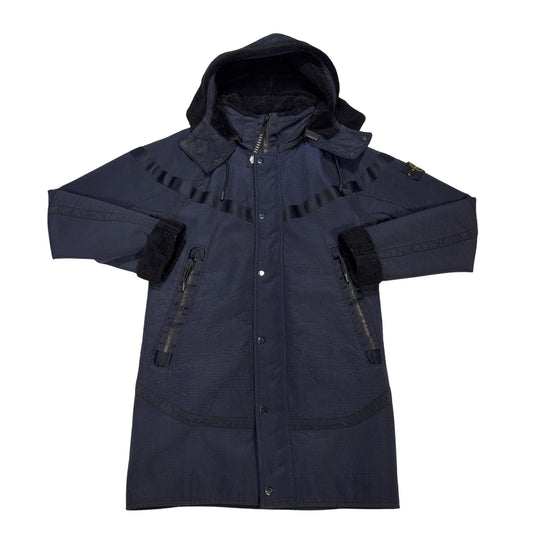 Nike X Stone Island Jacquard Grid On Wool Fur Navy Jacket
