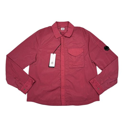 CP Company Pink Nylon Chrome-R Single Goggle Overshirt Jacket