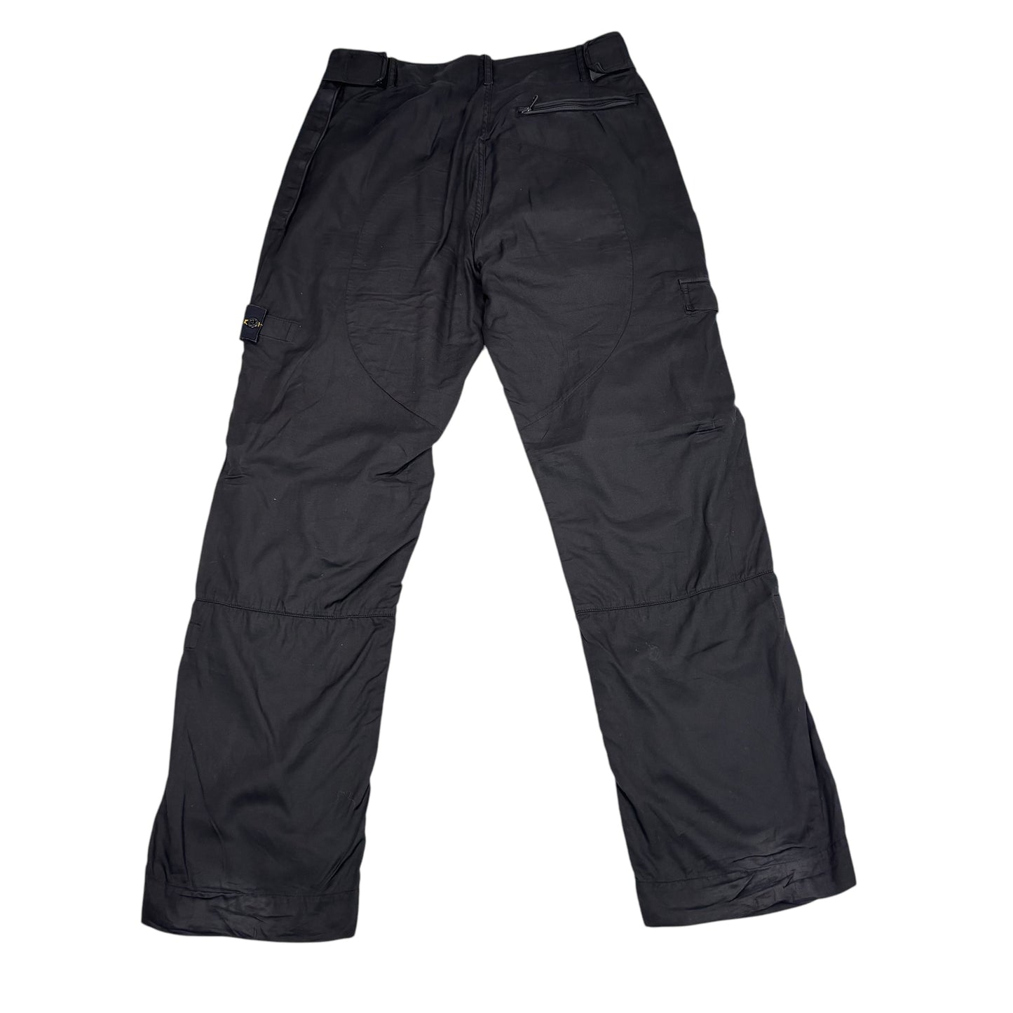 Stone Island Black Compass Patch Trousers