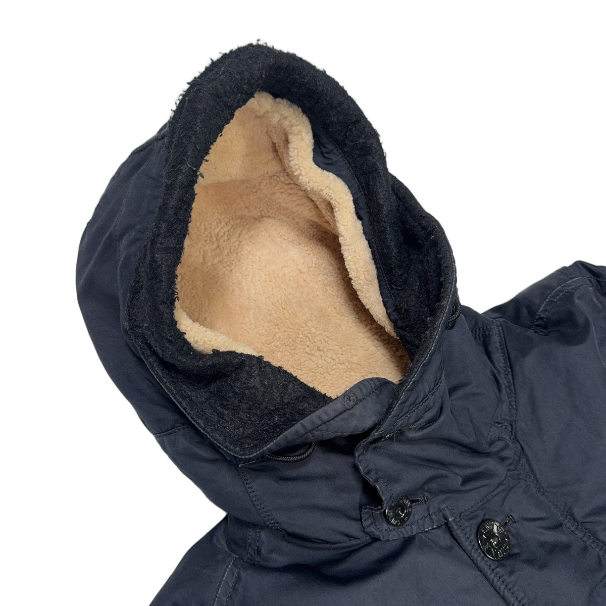 Stone Island David TC Fleece-Lined Hooded Parka – Navy