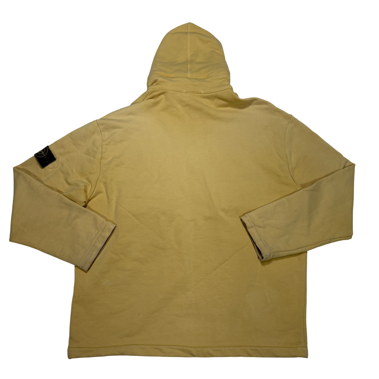 Stone Island Green Edge Vintage Zip up Hoodie Yellow Hoodie