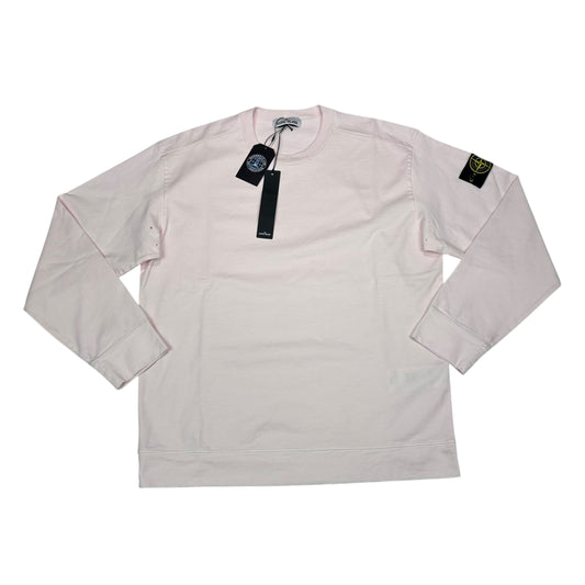 Stone Island Pink Compass-Patch lightweight Crewneck Jumper