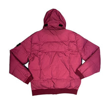 Load image into Gallery viewer, Stone Island Burgundy Garment Dyed Crinkle Reps NY Down Puffer Coat
