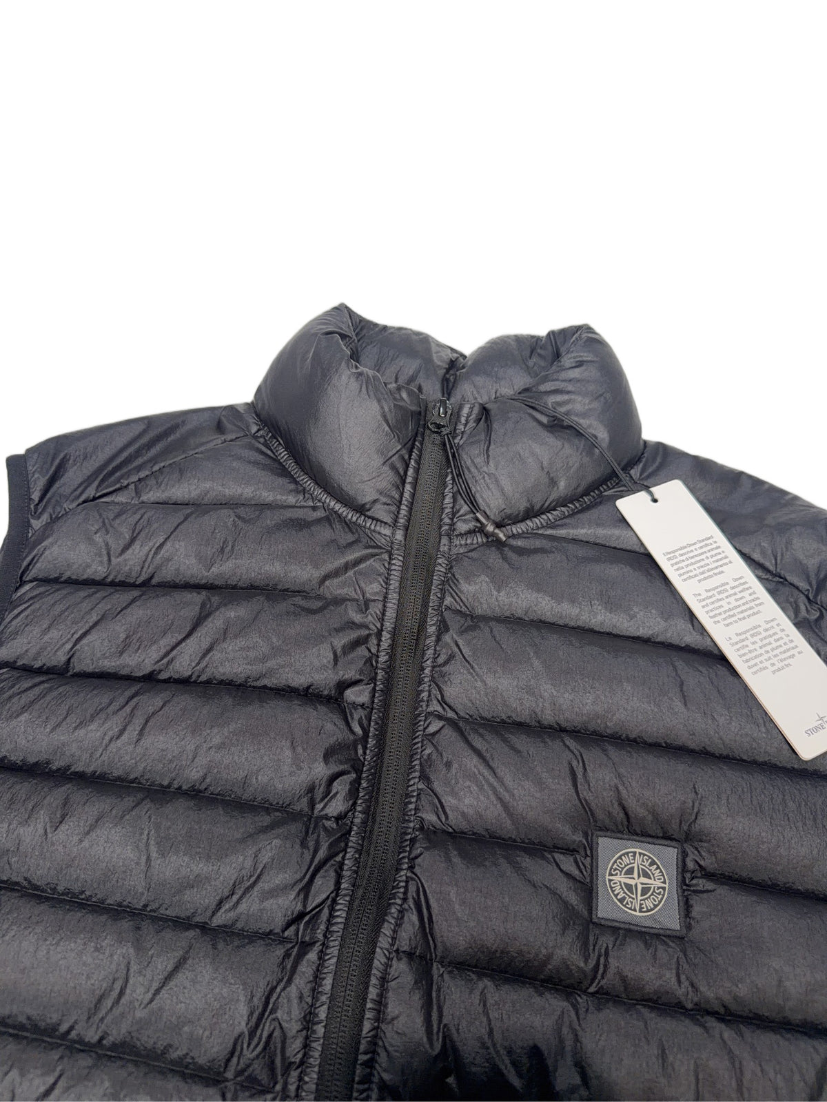 Stone Island Loom Woven Chambers Quilted Gilet – Black