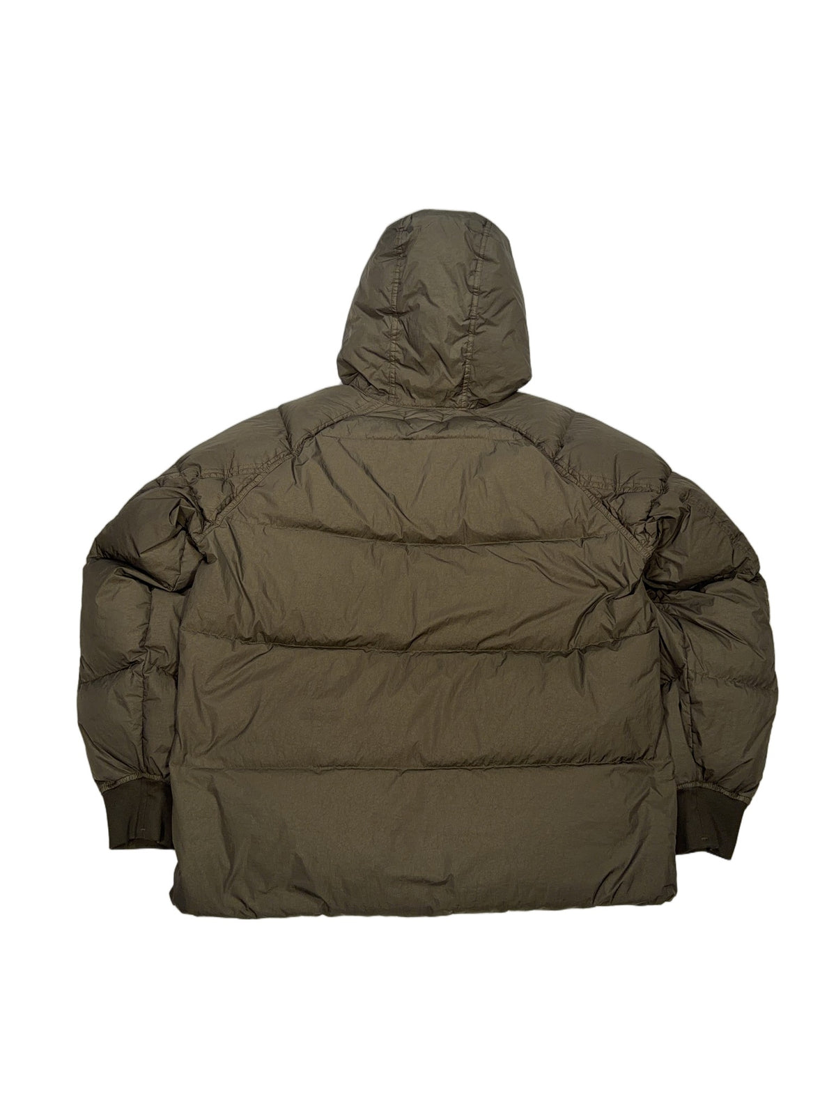 Stone Island Garment Dyed Crinkle Reps NY Down Hooded Jacket – Brown