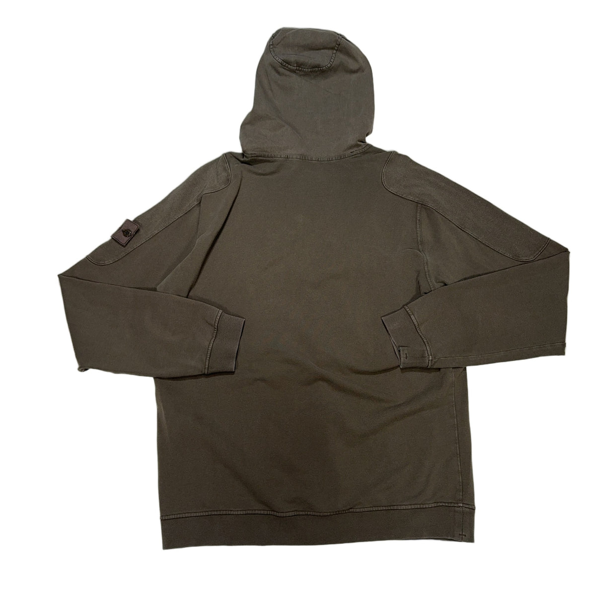 Stone Island Half-Zip Green Ghost Cargo Pocket Hoodie – Green