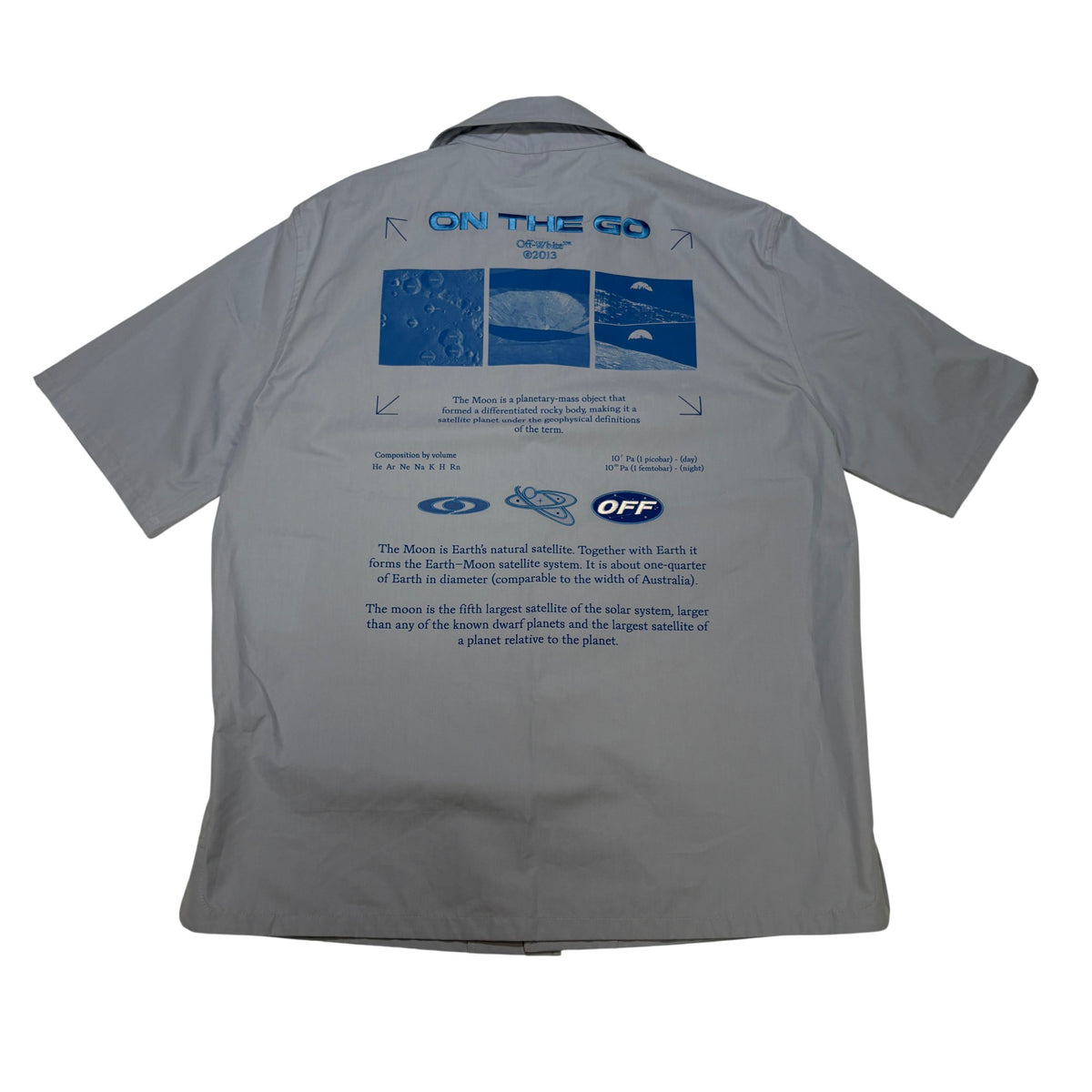 Off-white Back Design Blue Shirt
