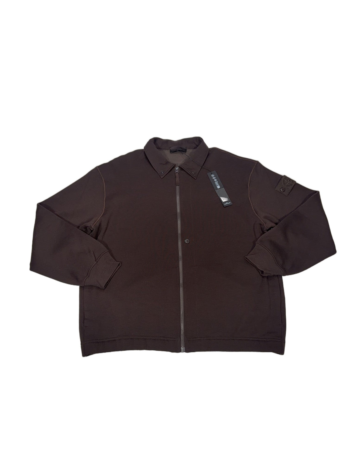 Stone Island Brown Ghost Full-Zip Stand-Collar Jacket – Brown