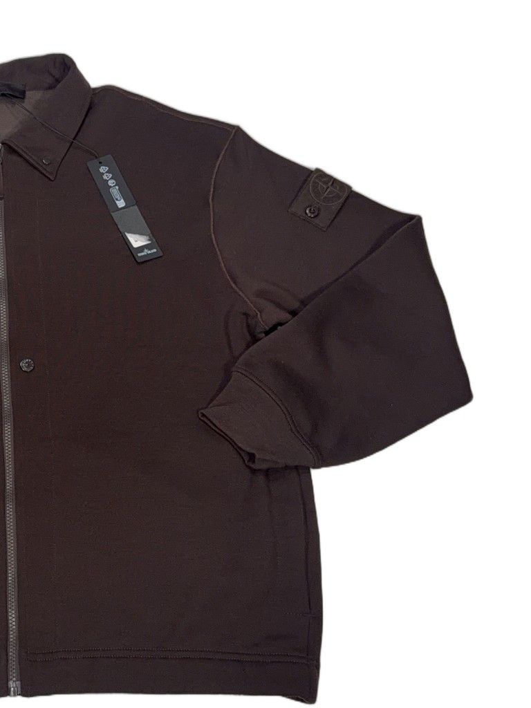Stone Island Brown Ghost Full-Zip Stand-Collar Jacket – Brown